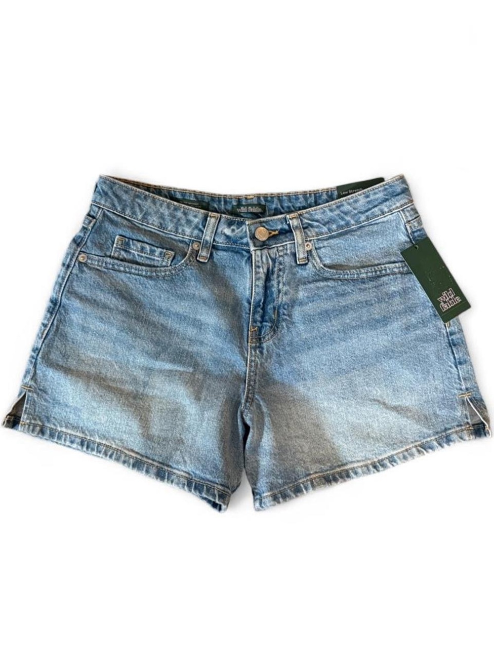 Wild Fable Womens Indie Sleaze NWT Mid Rise Midi Denim Shorts Size 4 Blue